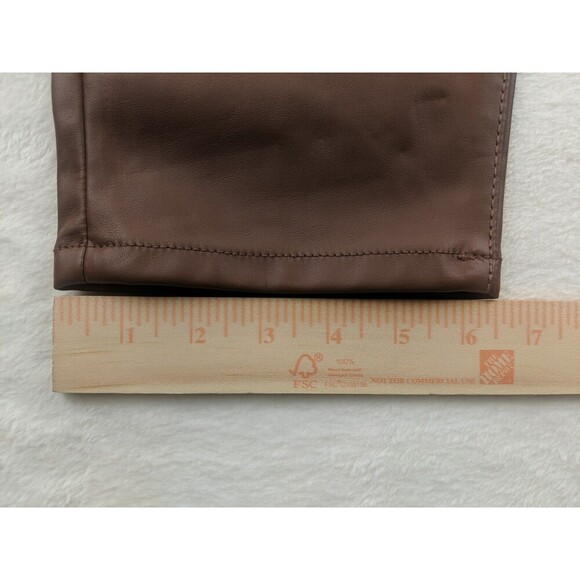 Torrid Perfect Skinny Faux Leather High Rise Pants 16T NWT Root Beer/Brown - Picture 7 of 13